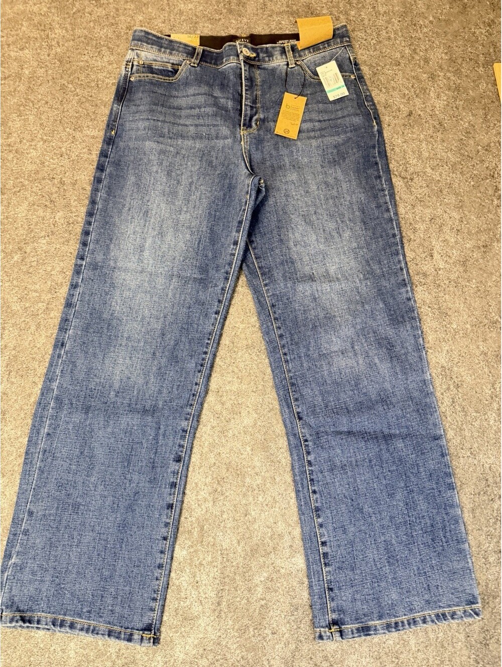 Curve Appeal Comfort Waist High Rise Straight Leg Jeans Women’s 16/33 NWT